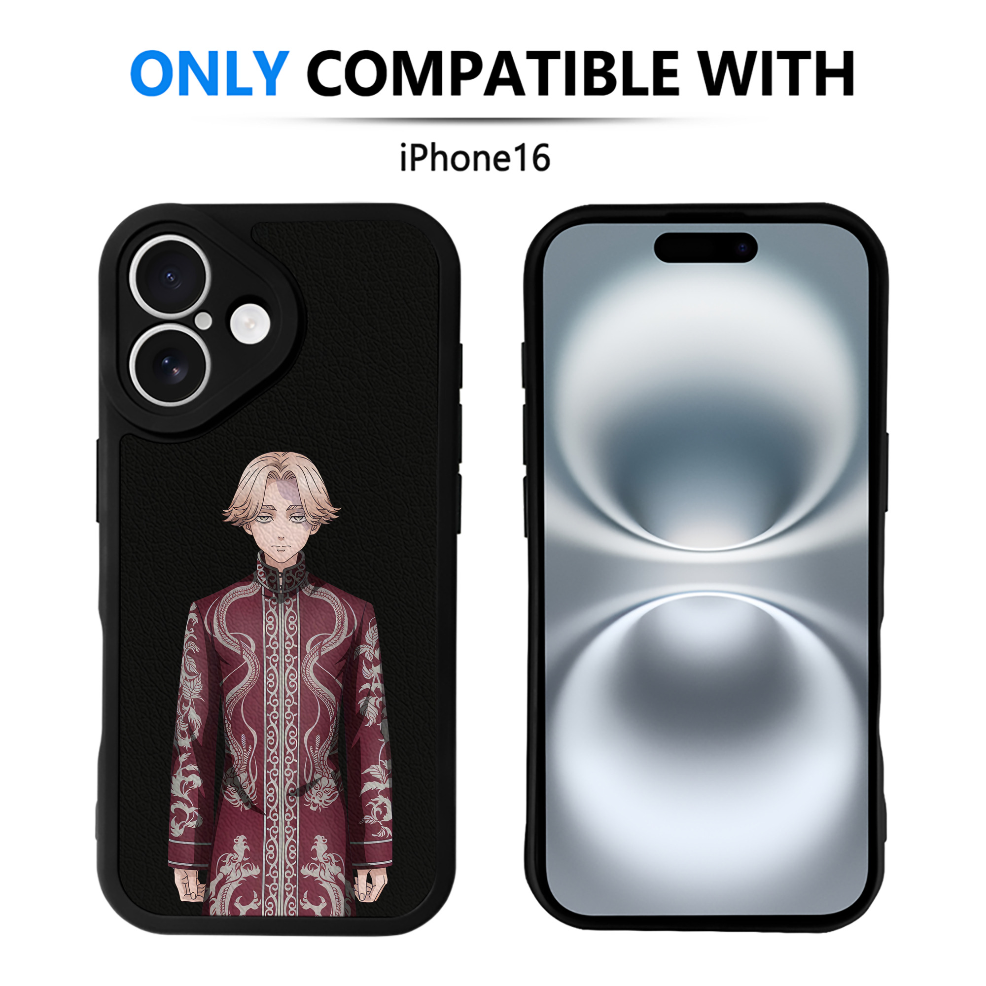 （画像用） 東京リベンジャーズ Tokyo Revengers 【iPhone 16シリーズ対応】シリコンスマホケース（レザー調） 材質：シリコン
